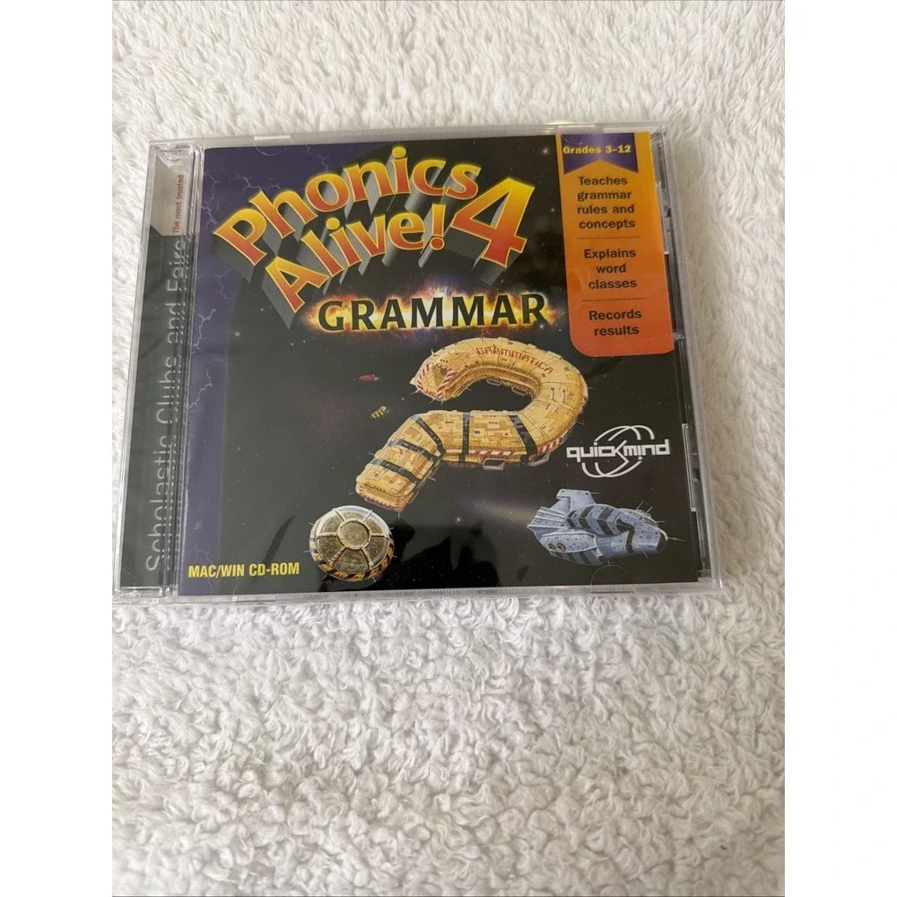 Phonics Alive! 4 Grammar PC CD ROM NIP Brand New Sealed Quick Mind Vtg Software